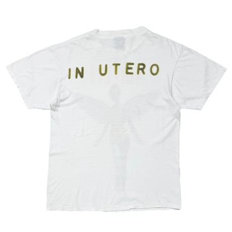NIRVANA IN UTERO WHITE GIANT BY TULTEX LARGE 3086