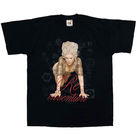 MADONNA RE INVENTION WORLD TOUR 2004 BLACK FRUIT OF THE LOOM LARGE 3830