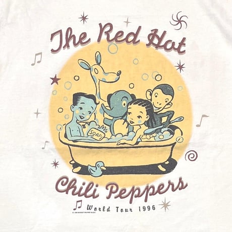 RED HOT CHILI PEPPERS ONE HOT MINUTE WORLD TOUR 1996 WHITE GIANT BY TEE JAYS XL 8902
