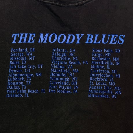 THE MOODY BLUES TOUR TEE GINAT XL 5627