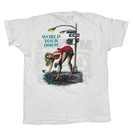 AC/DC 1990 MONEY TALKS WORLD TOUR 1990/91 WHITE BROCKUM LARGE 7266