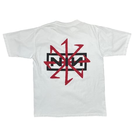 NINE INCH NAILS 1995 DEVIL TOUR WHITE ALL SPORT LARGE 9619
