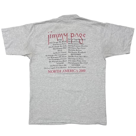 LED ZEPPELIN JIMMY PAGE NORTH AMERICA TOUR 2000 ZOSO GREY ALL SPORT LARGE 0030