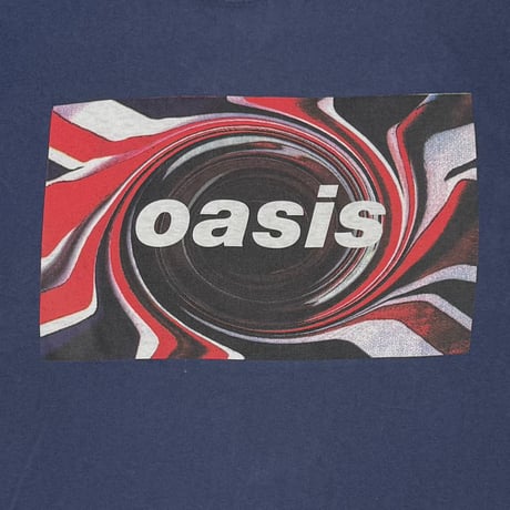 oasis UNION JACK BOX LOGO DOUBLE SIDE NAVY SCREEN STARS LARGE 9234