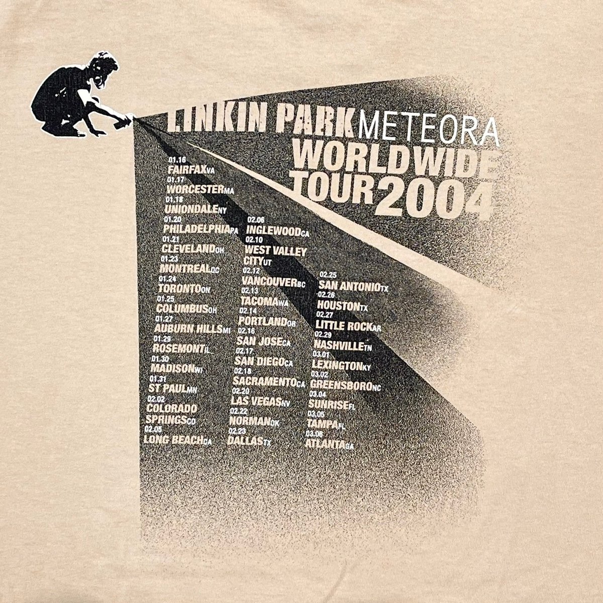 LINKIN PARK METEORA WORLD TOUR 2004 BEIGE XL 42