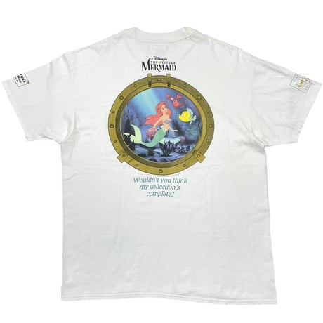 DISNEY VINTAGE THE LITTLE MERMAID WHITE HANES XL 1446