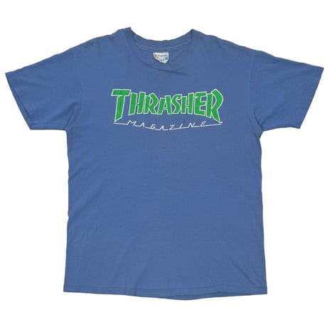 THRASHER MAGAZINE LOGO BLUE HANES FITS LARGE 2743