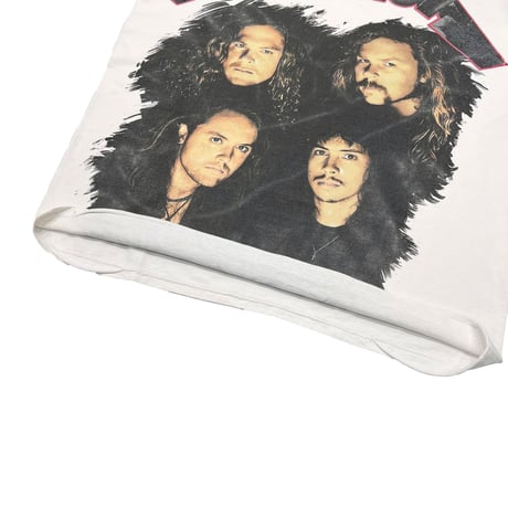 METALLICA 4 FACES STAGE SET 1991-1992 WHEREVER I MAY ROAM WHITE LARGE 7899