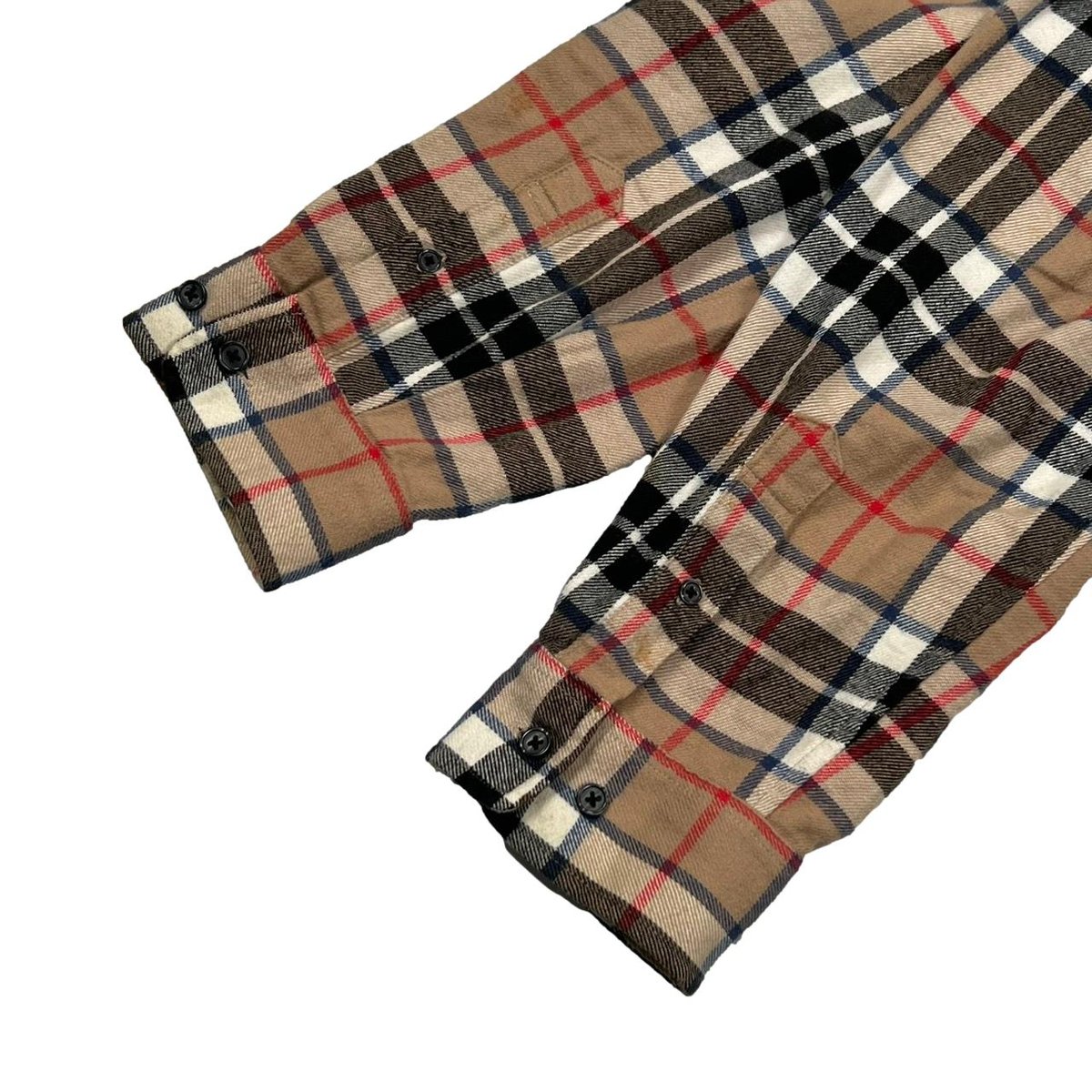 Supreme TARTAN FLANNEL LS SHIRT TAN XL | greatL
