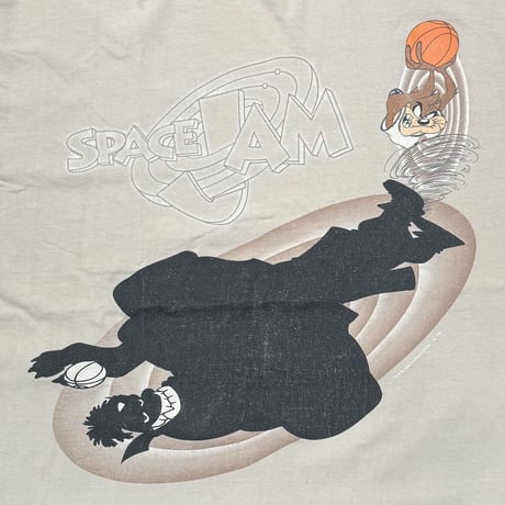 SPACE JAM 1996 TASMANIAN DEVIL VILLAINS SILHOUETTE LIGHT BEIGE LARGE