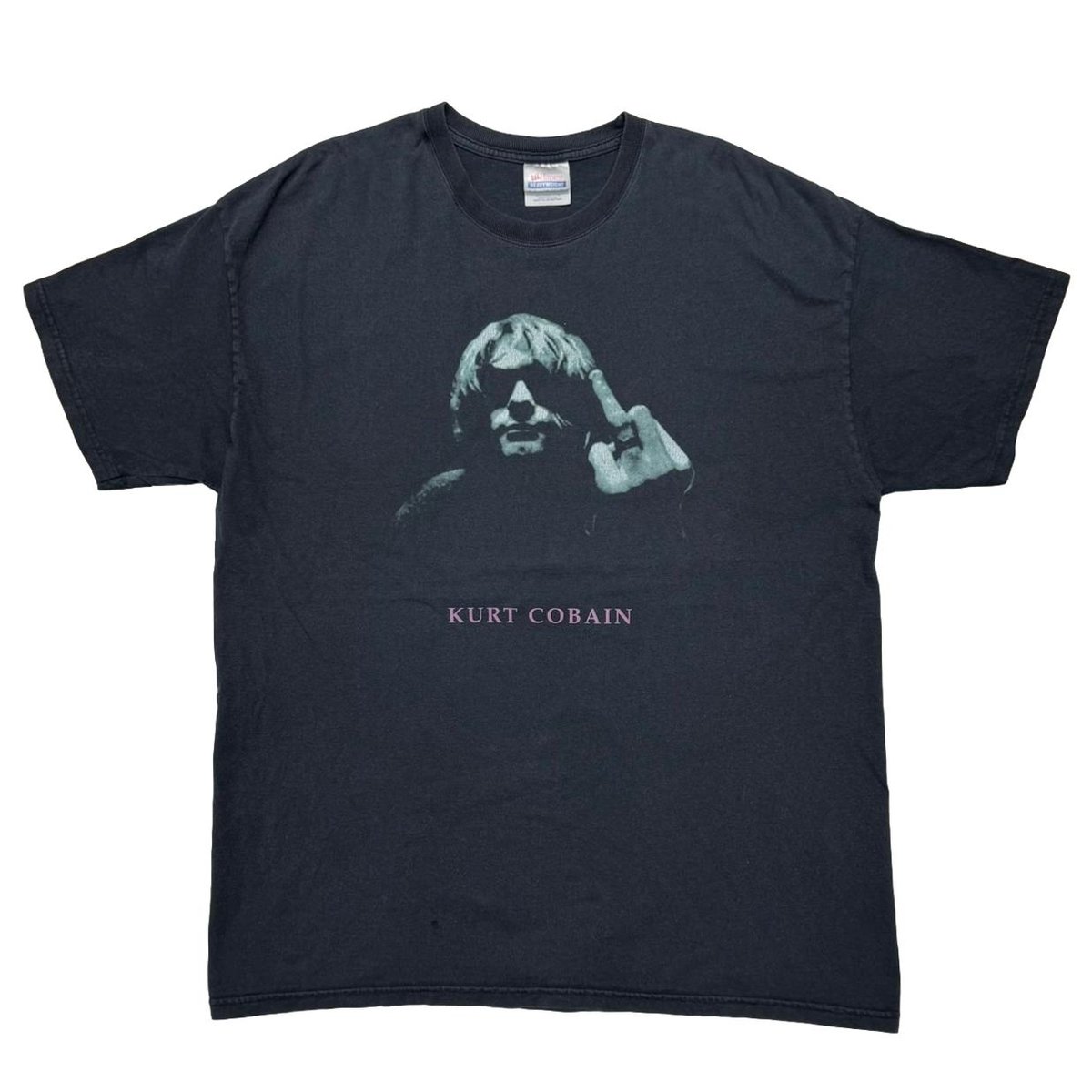NIRVANA  COBAIN FUCK YOU hanes tシャツ NIRVANA KURT COBAIN FUCK YOU PINK TEXT HANES XL