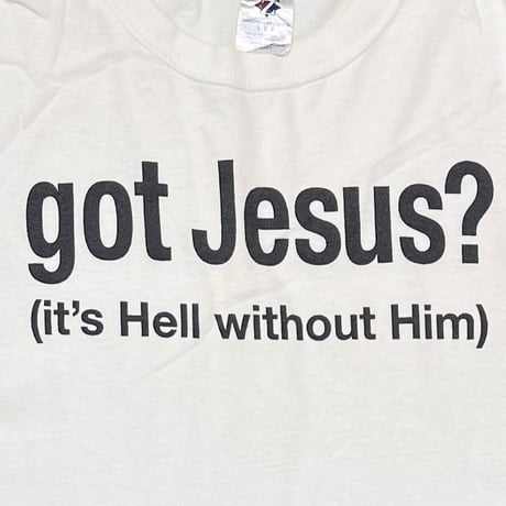 OLD&VINTAGE Got Jesus? WHITE JERZEES LARGE 9923