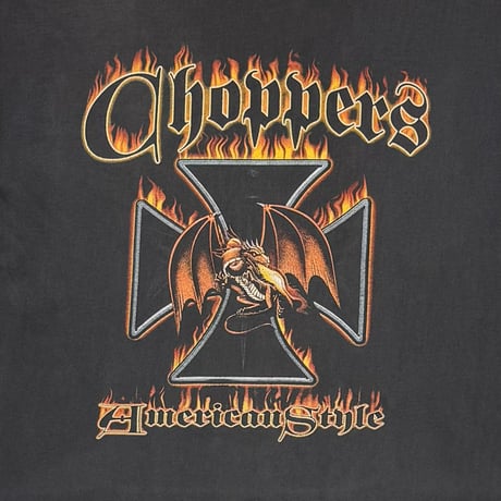 CHOPPERS FLAME IRON CROSS AMERICAN STYLE LS XXL 0640