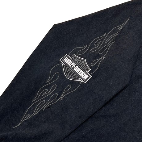 HARLEY DAVIDSON OLD ENGLISH LOGO MONOCHROME SLEEVE FLAME TEXAS LS XL 0742