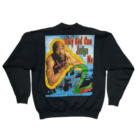 2PAC ONLY GOD CAN JUDGE ME RAP DESIGN CREWNECK SWEAT BVD XL 4085