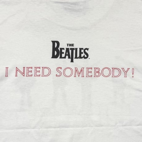 THE BEATLES HELP I NEED SOMEBODY! MEMBER WHITE GILDAN LARGE 8089