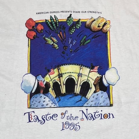 STARBUCKS COFFEE AMERICAN EXPRESS PRESENTS TASTE OF THE NATION 1995 WHITE LARGE 7294