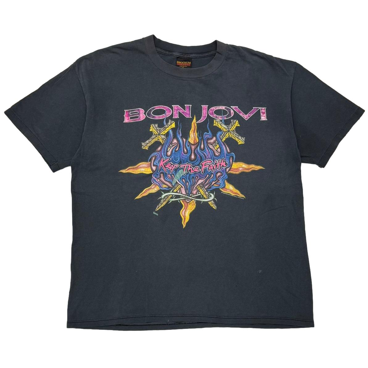 90s ALFEE BROCKUMボディtourTシャツJ-popUSA製希少 BONJOVI KEEP THE FAITH 1993 WORLD TOUR BROCKUM