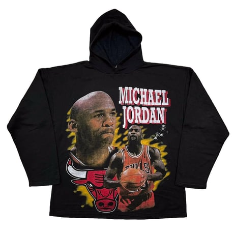 MICHAEL JORDAN RAP DESIGN SEWAT HOODIE BLACK LARGE 3685