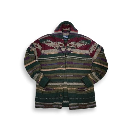 LAST OF STORE POLO BY RALPH LAUREN HADKNIT NATIVE GOWN COAT LARGE 1904