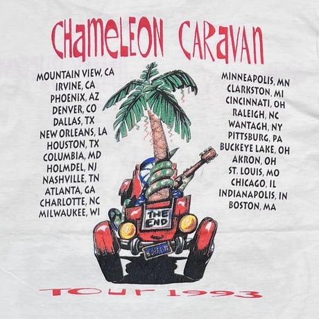 JIMMY BUFFETT CHAMELEON CARAVAN TOUR 1993 WHITE GIANT XL 6947