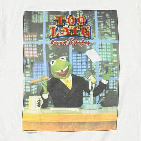 [MORE SALE] KERMIT TOO LATE PARODY WHITE TULTEX LARGE 0271