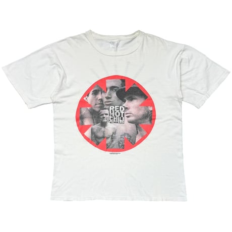 RED HOT CHILI PEPPERS BLOOD SUGER SEX MAGIK TOUR LOGO & PHOTO WHITE EURO XL 1536