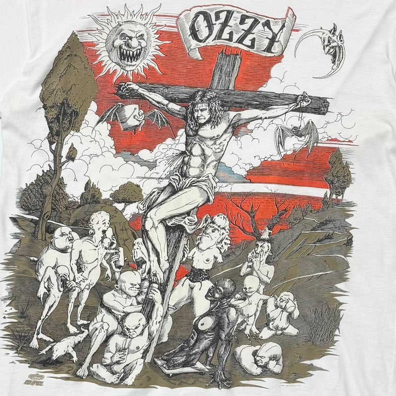 OZZY OSBOURNE JESUS OZZY WHITE BRIGHT GREEN LAR