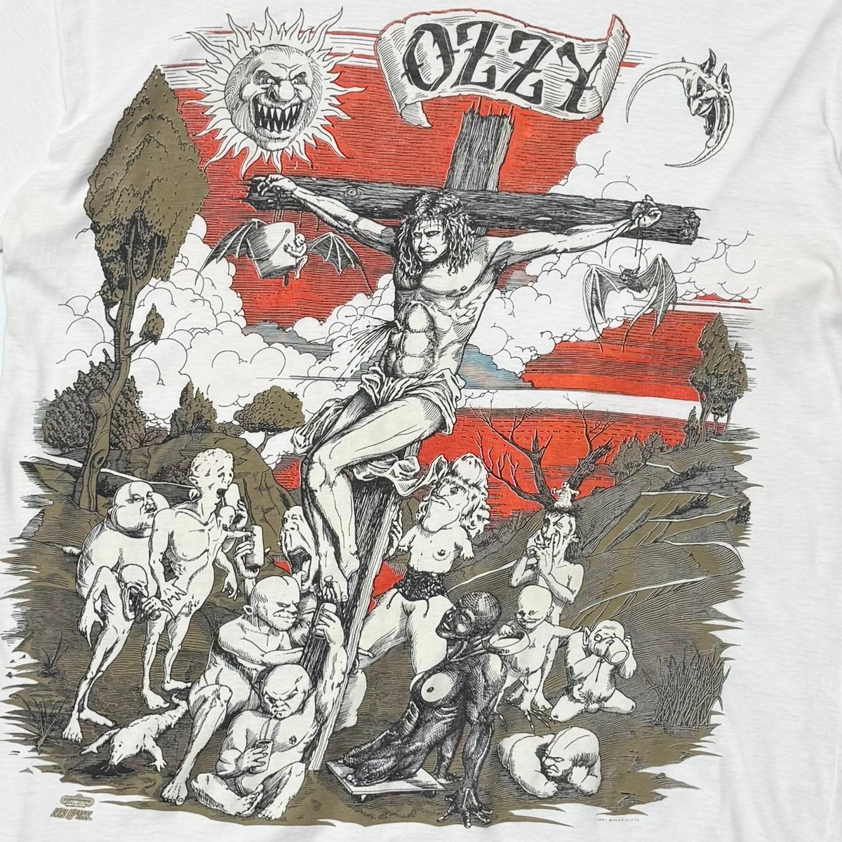 OZZY OSBOURNE JESUS OZZY WHITE BRIGHT GREEN LAR