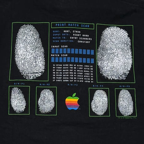 Apple MISSION IMPOSSIBLE FINGER PRINT SCAN FRUIT OD THE LOOM LARGE 9277