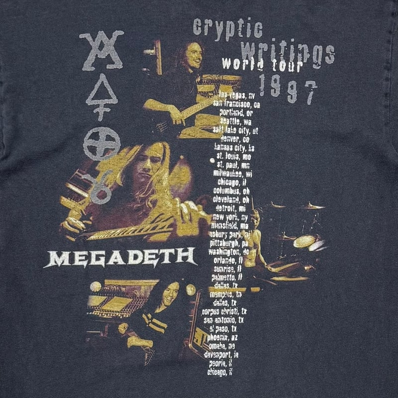 Megadeth 1997 WORLD TOUR Tシャツ M Megadeth 1997 WORLD TOUR Tシャツ M