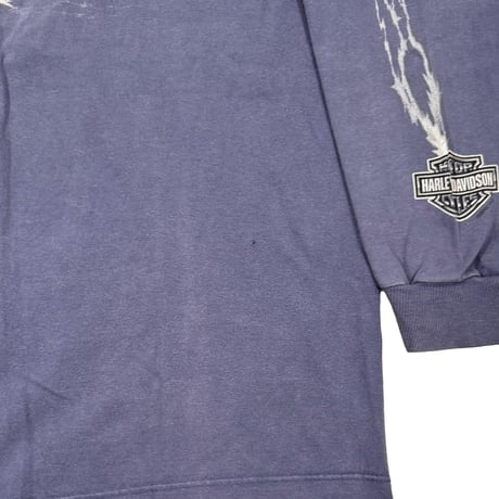HARLEY DAVIDSON ENGINES SPARK SLEEVE LS LIGHT NAVY LARGE 0186