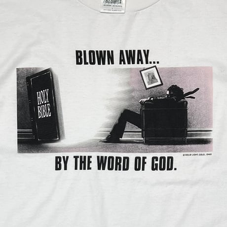 HOLY BIBLE maxell PARODY BLOWN AWAY... WHITE LARGE 3668