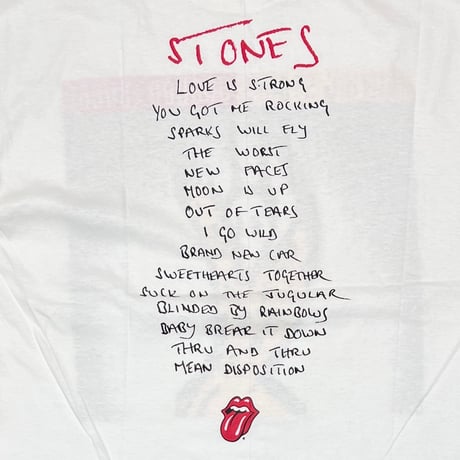 THE ROLLING STONES DEAD STOCK 1995 VOODOO LOUNGE EUROPEAN TOUR WHITE BROCKUM XL 1541