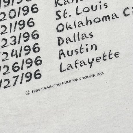 THE SMASHING PUMPKINS INFINITE SADNESS TOUR '96 WHITE TULTEX XL 3047