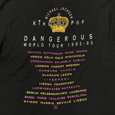 MICHAEL JACKSON DANGEROUS WORLD TOUR 1992-93 FITS LARGE 1617