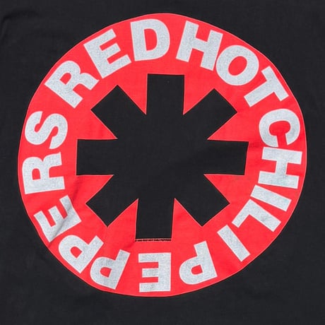 RED HOT CHILI PEPPERS 1990 FRONT CIRCLE LOGO ARM HANKY PANKY BLUE/RED LS FITS XL 1900