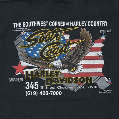 HARLEY DAVIDSON EMBLEM BACK EAGLE AMERICANFLAG SOUTH COAST XL 1364