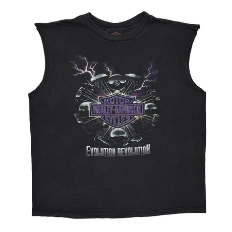 HARLEY DAVIDSON 2000 EVOLUTION BACK BLACK EMBLEM SLEEVELESS XL 5375