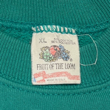 Apple MULTI LOGO CREWNECK SWEAT GREEN FRUIT OF THE LOOM XL 7702