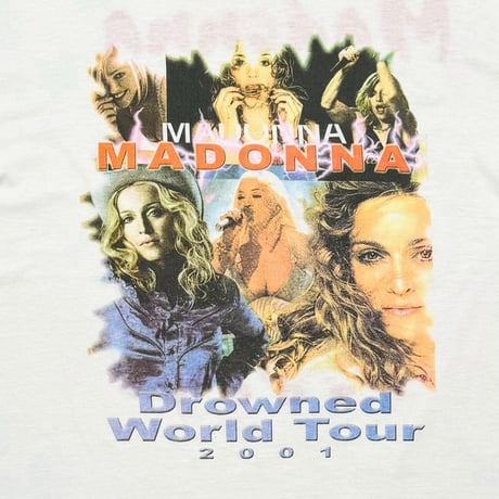 MADONNA DROWNED WORLD TOUR 2001 WHITE FRUIT OF THE LOOM XL 1306