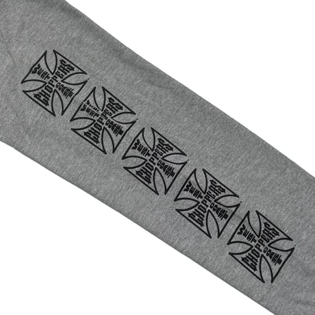 WEST COAST CHOPPERS IRON CROSS LS ASH GREY XL 8564