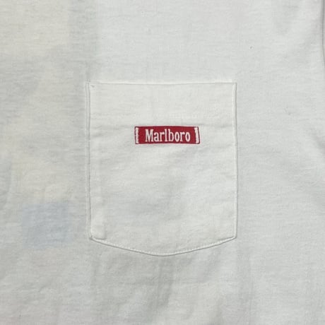 MARLBORO A$AP ROCKY WEARING ADS POCKET TEE WHITE FRUIT OF THE LOOM XL 8208