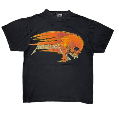 METALLICA PUSHEAD SIDE FLAMING VAMPIRE SKULL TULTEX LARGE 8635