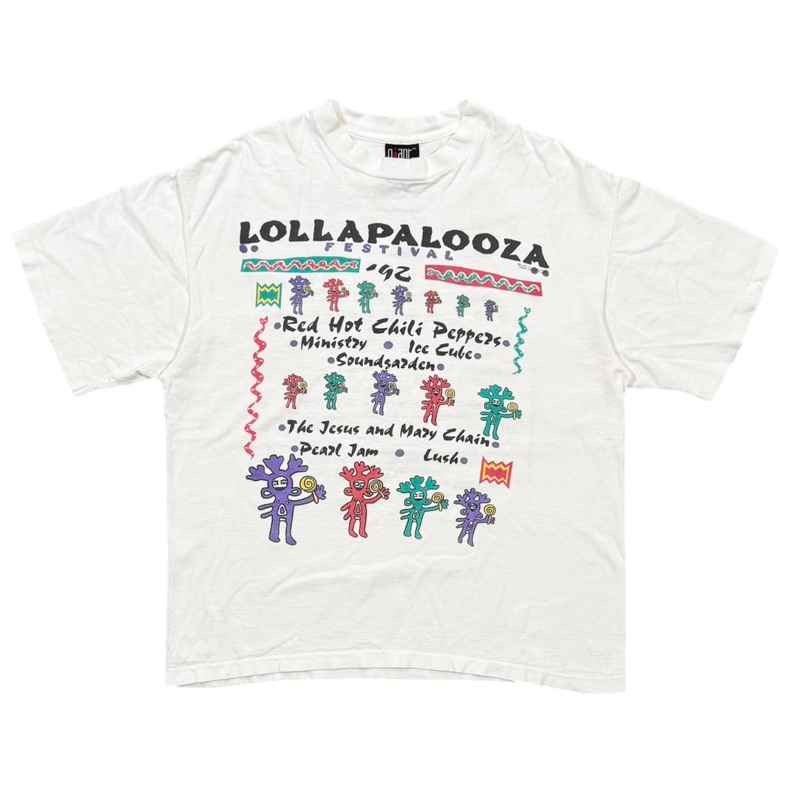 LOLLAPALOOZA 92TシャツRed hot chili peppers 1992 LOLLAPALOOZA T-shirt RED HOT LOLLAPALOOZA