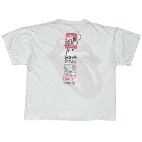 THE ROLLING STONES URBAN JUNGLE EUROPE 1990 LIP & TONGUE WHITE EURO FITS XL 8215