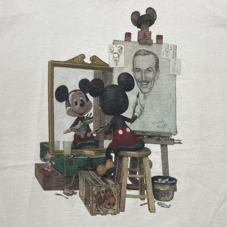 DISNEY VINTAGE MICKEY MOUSE NORMAN ROCKWELL PARODY NATURAL XL 8155