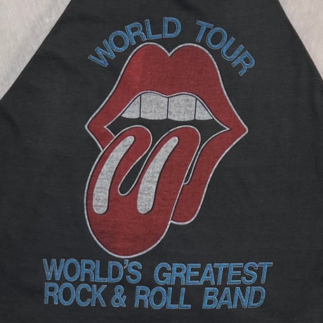 THE ROLLING STONES GIMME SHELTER WORLD TOUR RAGLAN MEDIUM 2764