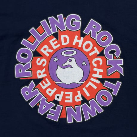 RED HOT CHILI PEPPERS ROLLING ROCK TOWN FAIR NAVY GILDAN XL 3547