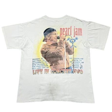 PEARL JAM WORLD TOUR LIVE IN CONCERT 1995 WHITE XL 1790